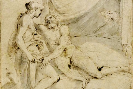 Annibale Caracci, "Jupiter recevant Junon dans son lit nuptial" (XVIème siècle)