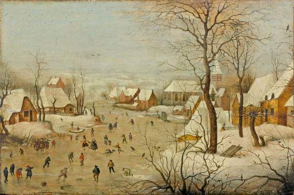Paysage d’hiver avec trappe aux oiseaux, Huile sur bois, Pieter Bruegel II (c.1564/1565 - 1636) © Bart Huysmans et Michel Wuyts/Anvers, musée Mayer van den Bergh.