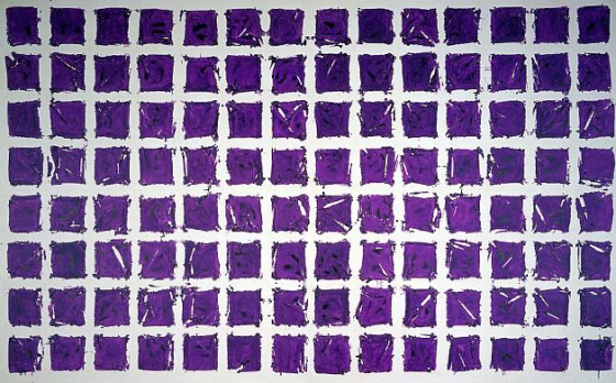 "Tabula (Violet)", Simon Hantaï, 1981 © Paul Rodgers / 9W Gallery