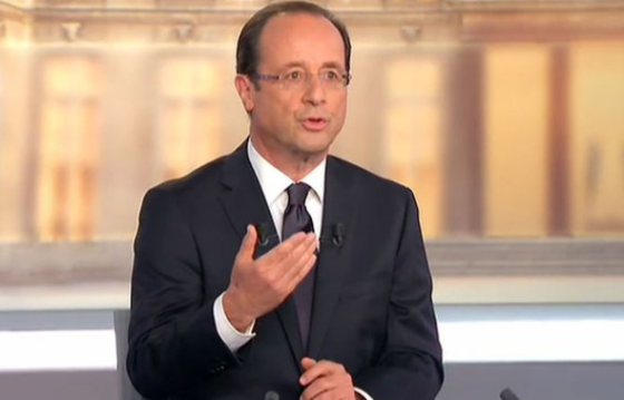 François Hollande lors du débat télévisé du second tour de l'élection présidentielle, 2 mai 2012 © France 2 