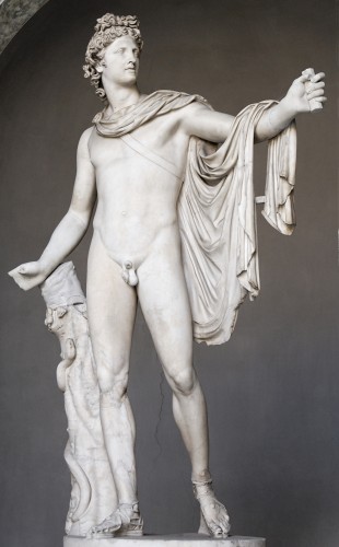 L’Apollon du Belvédère, IVe s av JC, musée du Vatican.