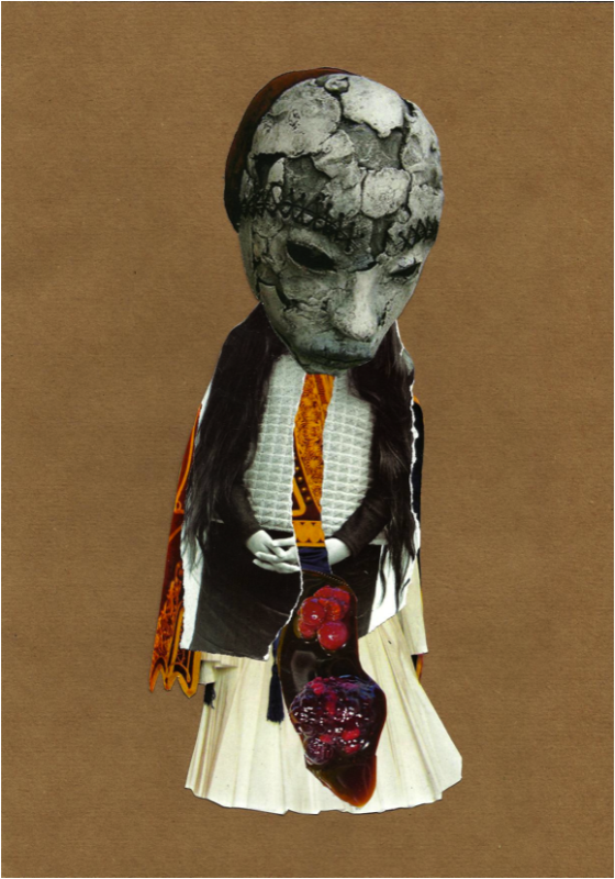 "La mariée était en sang", Collage sur papier, 2013