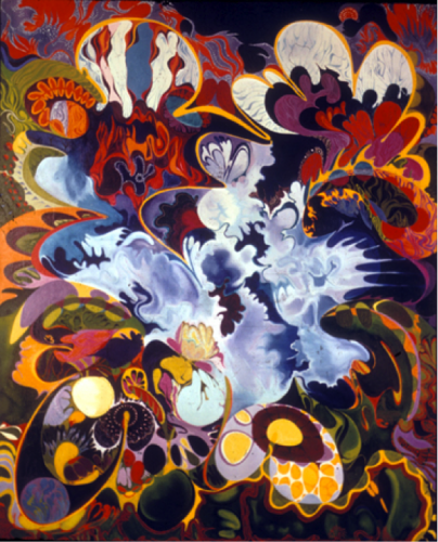 Isaac Abrams, "Cosmic Orchid", 1967, Collection de Bruno Bischofsberger.
