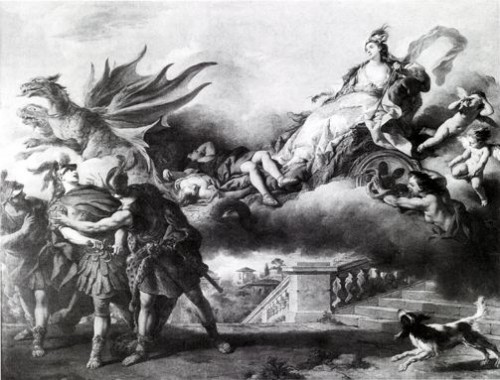 "Médée s’enfuit après avoir tué ses enfants", J.-F. de Troy, 1746