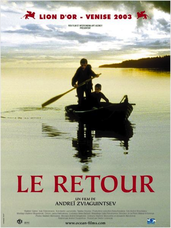 "Le Retour", drame du réalisateur russe Andreï Zviaguintsev, sorti en 2003. Avec Vladimir Garine, Ivan Dobronravov et Konstantin Lavronenko. 